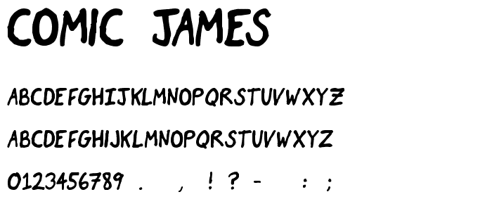 Comic James font